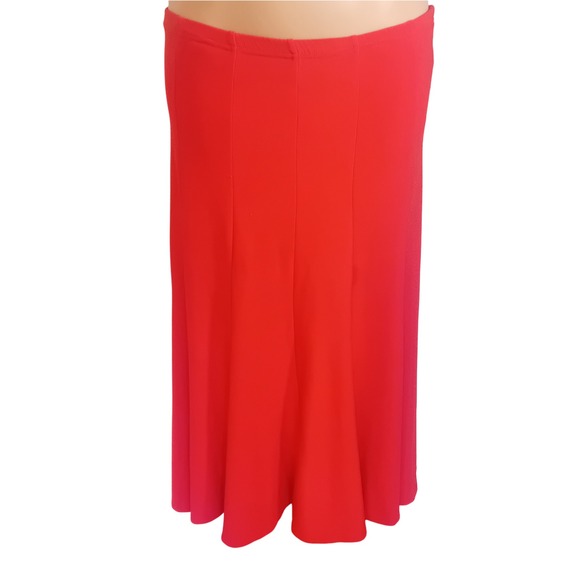 michelle Dresses & Skirts - Vintage Y2K Michelle LowRise Flare Midi Skirt Stretch Career Modest Party Work M